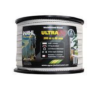 WAHL-Hausmarke RUBAN DE CLÔTURE - ULTRA - 40 mm/200 m 7 x câble acier inox 0,20 mm + 7 x câble Cu 0,20 mm