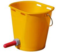 WAHL-Hausmarke Seau abreuvoir pour veaux en plastique - différentes couleurs compl. avec tétine et vanne