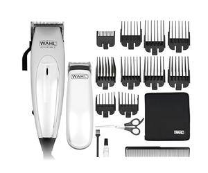 WAHL Home Pro Deluxe Combo Tondeuse Cheveux, Filaire, avec Levier pour Dégradés (1mm à 3mm), Lame Auto-Affutée de Qualité, Ne Tire Pas Les Cheveux 8 Sabots, Mini Tondeuse Pour Contours et Finitions