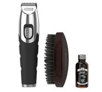 Wahl Kit de tondeuse à barbe rechargeable pour homme - Autonomie sans fil de 60 minutes, lames de précision, tête de tondeuse détaillée, 4 peignes de guidage (0,5 à 12 mm), huile à barbe, brosse et