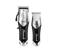 Wahl Launch Combo - Kit de Barbier Sans Fil, Moteur Rotatif Haute Vitesse, Design Ergonomique Léger, Lames Réglables et Détachables