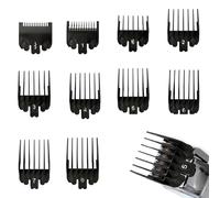 Wahl Lot de 10 protections de tondeuse à cheveux pour tondeuse à cheveux Wahl de différentes tailles Noir