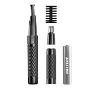 Wahl Manscaper Tactical Tondeuse de précision pour oreilles, nez & sourcils | Tondeuse 2 en 1 à batterie, tondeuse à sourcils double face, tondeuse pour nez et oreilles, lavable