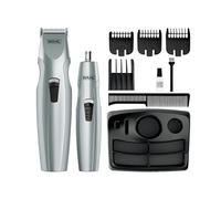 Wahl Mustache & Beard Tondeuse multifonction, peigne-guide réglable 5 en 1 | Jeu de lames de haute qualité, coupe des poils du visage, des oreilles et du nez, socle de rangement, conception ergonomique
