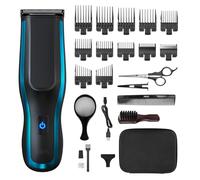 WAHL Self Clip 360 Kit de tondeuse - Tondeuse à cheveux automatique, sans fil, noire, 10 peignes, chargement USB, batterie longue durée, toilettage autonome, lames rinçables, légèreté