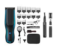 WAHL Self Clip 360 - tondeuse à cheveux sans fil, recharge USB, lames lavables + WAHL Manscaper 2-en-1 - tondeuse à sourcils et tondeuse tactique double face pour poils de nez, avec batterie au li