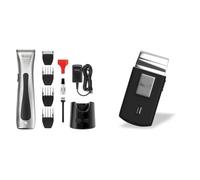 Wahl Tondeuse de Finition Beret Lithium & Rasoir électrique de voyage - Noir/Argent