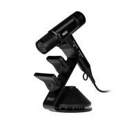 WAHL Vanquish Hair Dryer Stand, structure métallique haut de gamme, rangement pour sèche-cheveux, connecteurs magnétiques, base lestée pour plus de sécurité, structure antidérapante, noir