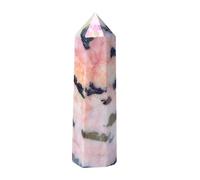 WAHOM Aura Naturel Rose zèbre Pierre Cristal Point galvanoplastie Baguette Pierre de guérison énergie Quartz Blanc décoration de la Maison Tour Reiki (Size : 50-60mm)