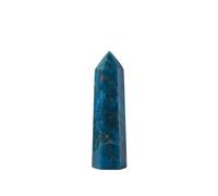 WAHOM Quartz Naturel Baguette Bleu Apatite Point Cristal Tour Mine Énergie Pierre Précieuse Hexagonal Décor À La Maison (Size : 7-8cm)