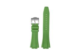 WAHRE Bracelet de Montre en Caoutchouc GA-2100 GA-2110, Bracelet modifié adapté for c-asio G-Shock GM-5600 GA2100 GM2110, Bracelet de Montre en Silicone(Green-Silver)
