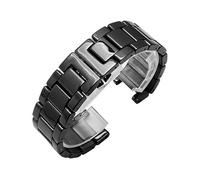 WAHRE Bracelet en Céramique Concave 20 * 11 18 * 10 16 * 9mm, Bracelet De Montre Adapté for Follie Adapté for Omega Adapté for GC Adapté for Guess Bande Crantée Noir(Black,20mm-12mm)
