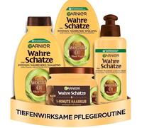 Wahre Schätze Kit De Soin Avec Shampooing, Après-Shampoing, Masque Et Sans Rinçage À L'Huile D'Avocat Et Au Beurre De Karité[YS541]