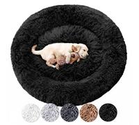 Wahre Tierliebe Panier pour chien Donut Das Original - Lavable [XXS, 50 cm, noir], coussin pour chien, panier pour chien, moelleux pour chiens de grande, moyenne et petite taille