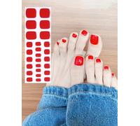 Wahrshei Orteil Rouge Autocollant Ongle Gel UV | 26pcs Film pour Ongles Autoadhésif | Gel Nail Stickers, Autocollants et Pochoirs Pour Nail Art