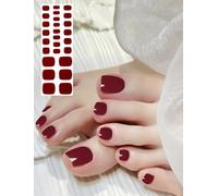 Wahrshei Orteil Rouge Vin Autocollant Ongle Gel UV | 26pcs Film pour Ongles Autoadhésif | Gel Nail Stickers, Autocollants et Pochoirs Pour Nail Art