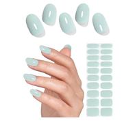 Wahrshei Vernis Autocollant UV, Baby Blue Autocollant Ongle Gel UV. 20pcs Film pour Ongles Autoadhésif Pour Nail Art