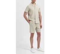 Wahts Tanner | Stretch Linen Camp Shirt Neutral Sand Taille: S | Casual chemises Outlet | Homme | Blanche