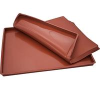 WahYikHo Lot de 2 plaques de cuisson en silicone - 30 x 25 x 1,5 cm - Marron