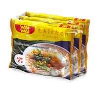 WAI - Nouilles instantanées saveur poulet WAI | Savoureux et onctueux | Idéal pour un repas rapide | les 3 sachets de 60g | LOT DE 4
