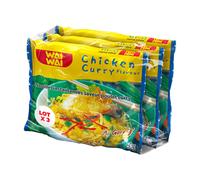 Wai Wai nouilles instantanées saveur poulet curry 3 x 60 g