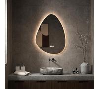 WAIDOBE Miroir de salle de bain LED 50,8 x 71,1 cm Miroir de salle de bain avec lumières, capteur de corps humain, anti-buée, 3 couleurs et gradable, rétro-éclairage, miroir de salle de bain avec