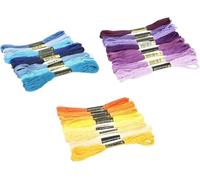 WaiDXn Boules de Fil de Coton au Point de Croix for l'artisanat(24blue Purple Yellow)
