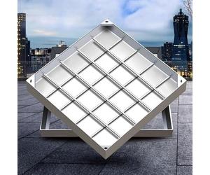 WaiDXn Cadre de panneau d'accès encastré en acier inoxydable avec plaques de drainage intérieur/extérieur (300 x 300 x 50 x 3 mm)