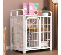 WaiDXn Cage for Animaux de Compagnie - for Lapins, cobayes et Chats(Bianco,63 * 45 * 76CM)