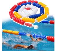 WaiDXn Corde de sécurité Flottante for Piscine, séparation de sécurité for Piscine, Corde de sécurité résistante aux Vagues, Ligne de flottaison for Couloir de nage(6cm Diameter,15m)