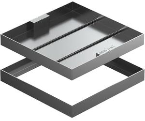 WaiDXn Couvercle de trou d'égout invisible intégré pour drainage sécurisé et design élégant pour une utilisation en extérieur (60 x 60 x 5 cm)