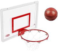 WaiDXn Ensemble de Basket-Ball, Planche de Basket-Ball, Filet de Basket-Ball for Enfants, Cerceau avec Ballon, Jeu de Sport for Enfants(Rosso)