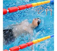 WaiDXn Ensemble de Corde et de bouée de sécurité for Piscine, séparateur de Couloir de nage Professionnel(11m)