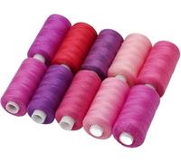 WaiDXn Fil 402 adapté aux Machines à Coudre, à la Broderie à la Main et aux Kits de Couture à Domicile(Pink Series)
