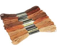 WaiDXn Fil de Coton, Kits de Point de Croix, Tricot, Broderie, Accessoires de Couture(Coffee Series 8pcs)