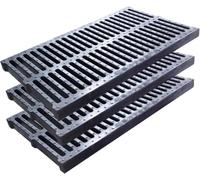 WaiDXn Grilles de Drainage rectangulaires, chaussée, Paysage, Usine, Canal de Jardin, couvercles de Drainage, Paquet de 3(50x20x2.5cm/19.6x7.8x1in)