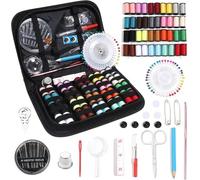 WaiDXn Kit de Couture Complet Comprenant du Fil, des Aiguilles, des Ciseaux, Un Ruban à mesurer et des Boutons, 1 Jeu(128pcs)