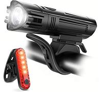 WaiDXn Lumière de vélo USB Rechargeable - 400 lumens Super Lumineux Light Light Light Treillight Combinaisons LED Lumières de vélo, IPX4 Imperméable, 8 Modes Lumineux Convient à Tous Les vélos