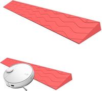 WaiDXn Rampe de seuil, Rampe for Fauteuil Roulant, entrée de Salle de Bain intérieure ou extérieure, Rampe en Plastique antidérapante(Rosso,100x18x8.5cm)