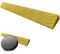 WaiDXn Rampe de seuil, Rampe for Fauteuil Roulant, entrée de Salle de Bain intérieure ou extérieure, Rampe en Plastique antidérapante(Giallo,100x13x6.5cm)