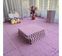 WaiDXn Tapis de Jeu en Mousse emboîtable - Tapis de Puzzle en Peluche Moelleux - Carreaux de Mousse épais de 0,4 Pouce(Purple)