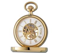 Waidzeit Hommes Montre de Poche Acier Inoxydable Plaqué Or Avec Chaîne UWAFR01