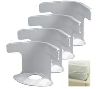 Waieoc Lot de 8 supports de draps de lit à verrouillage qui maintiennent les draps de lit fermement en place, sangles de drap-housse d'angle très résistants, s'adaptent à toutes les tailles de matelas