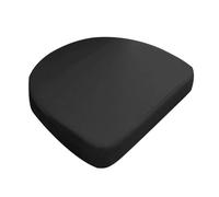 Waigg Kii Coussin de chaise imperméable et épais en forme de U pour maison, salle à manger, jardin, bureau, intérieur et extérieur - 45 x 45 x 5 cm, noir
