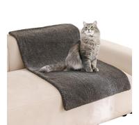 Waigg Kii Grand canapé-lit en peluche chaude pour chat - Matelas d'intérieur avec housse amovible - Garde le chien au chaud - Base antidérapante (gris foncé, 30 x 30 cm)