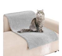 Waigg Kii Grand canapé-lit en peluche chaude pour chat - Matelas d'intérieur avec housse amovible - Garde le chien au chaud - Base antidérapante (gris, 50 x 40 cm)