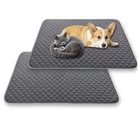 Waigg Kii Grand lit rafraîchissant imperméable et confortable pour animal domestique - Tapis igloo antidérapant - Lit de luxe pour cage de chien - Tapis de barrière urinaire apaisant (gris foncé, L 55