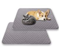 Waigg Kii Grand lit rafraîchissant imperméable et confortable pour animal domestique - Tapis igloo antidérapant - Lit de luxe pour cage de chien et chat - Tapis de barrière urinaire apaisant (gris
