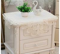Waigg Kii Nappe carrée décorative pour table de chevet, housse de protection contre la poussière, housse de table de chevet pour fête de mariage, décoration de la maison, du salon (beige 2)