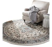 Waigg Kii Tapis Rond en Faux Cachemire,Tapis de Luxe Circulaire Lavable antidérapant Doux à Poils Bas pour pépinière Cuisine Bureau Chambre chaises à Bascule Tapis de Sol (E,80CM)